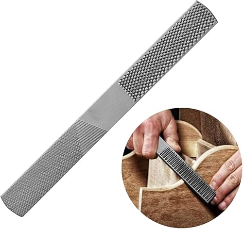 4-in-1 Halbrunde flache Raspel, Karbonstahl, Handraspelfeilen zum Formen von Holz, Leder, Kunststoff, Metall, Holzschnitzfeilen für Tischler, 20,3 cm - Cheap-Us