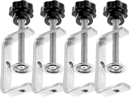 NZZVNZ 4 Stück Edelstahl C Klemme Hochleistungs C Zwingen Kleine C-Klemmen für Holzbearbeitung 60mm Tischklemme Klemmschraube für Zwingen Holzarbeiten Werkzeug Autoreparatur - Cheap-Us
