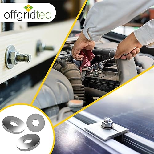 Offgridtec Unterlegscheibe Beilagscheibe schwarz Edelstahl V2A DIN304 M4 x 12mm - 100 Stk. - Cheap-Us