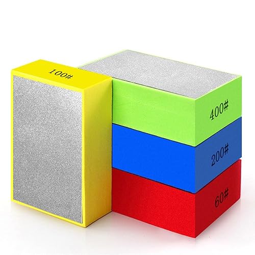 4 Stück Diamant-Handpolierpads,Diamant-Schleifblock-Set,Glas Schleifen Pads Schleifschwämme,Schleifblöcke Polierpads Glas-Schleifpads Polierpads für Granit, Marmor, Keramik 60#100# 200# 400# - Cheap-Us
