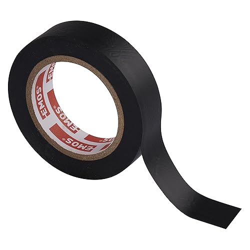 EMOS PVC-Isolierband Schwarz 10er Pack, 15mm x 10m, 0,13mm Bandstärke, selbstklebend, hohe Spannungsfestigkeit und Anwendungstemperaturbereich,UV-beständig, wasserdichte Verbindung, ohne Textilgewebe - Cheap-Us