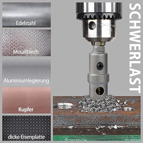 Vearter 27mm Hartmetall Lochsäge, TCT Lochbohrer Bohrer mit Zentrierbohrer, Hartmetallbohrer für Metall, Edelstahl, Baustahl, Aluminium, Kupfer, Eisen, Kunststoff, Glasfaser - Cheap-Us
