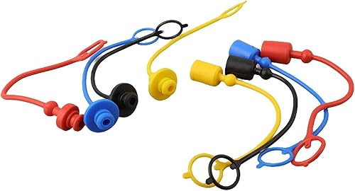 Hydraulische Schnellkupplung, Staubkappe und Innenabdeckung, PVC-Gummi, Haltering hält die Kappe am Schlauch befestigt, 4 Paar - Cheap-Us