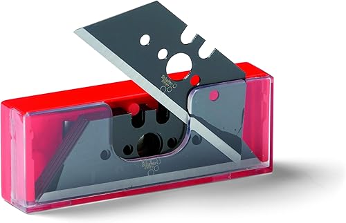 Samurai Black Trapez Trapezklingen 10 Stück im Sicherheitsspender für Cutter Teppichmesser schwarz sehr scharf und langlebig aus Japanstahl - Cheap-Us