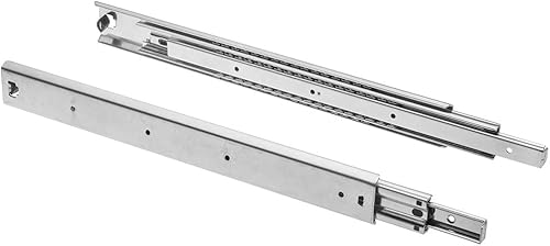 GTV H53 Schubladenschienen Vollauszüge Schubladenauszüge - 53.9 x 800 mm - 2 mm Starken Verzinkt Stahl - Rollenauszug Teleskopschiene Kugelführung - Schienensystem Belastbar bis 100 Kg 1 Set= 2 Stück - Cheap-Us