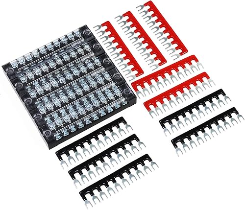HSeaMall 600V 15A Schraubklemmenleiste 8Position Doppelte Reihen-Schrauben-Streifen-Schraube 15PCS(8Position-5pack) - Cheap-Us