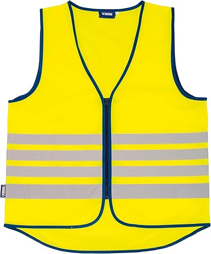 ABUS Warnweste Lumino Reflex Vest - Sicherheitsweste für bessere Sichtbarkeit bei Tag und Nacht - für Erwachsene - mit Reißverschluss - Cheap-Us