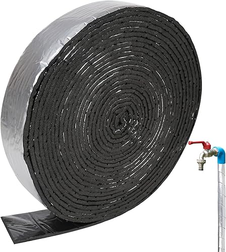 XCRPRT Isolierband mit Schaumstoff, Rohrisolierung zum Wickeln, Isolierung Heizungsrohre Wickeln, Rohrisolierungsfolie mit Selbstkleber Lärmreduzierung für Rohrschutz, 5CM x 10M - Cheap-Us