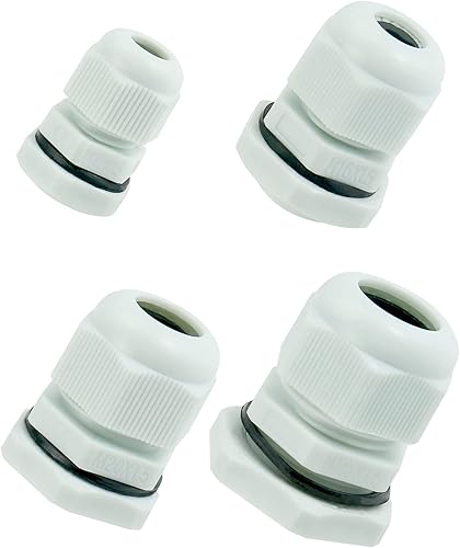 QWORK Kabelverschraubungen, wasserdicht Kunststoff Cable Gland, M20 x 1.5, 20 Stück - Cheap-Us