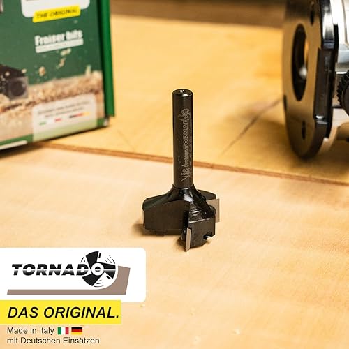 TORNADO Fraiser Planfräser 8mm schaft für Holz Durchmesser 35 mm mit 3 austauschbaren Hartmetallmessern beschichtet 10,5 x 10,5 mm fräser für oberfräse (D=35 I=10.5 S=8) - Cheap-Us