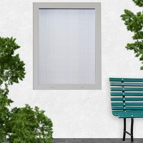 Nematek Polyester Fliegennetz Fenster - Fliegengitter Fenster ohne Bohren - Fliegengitter zum Kleben - individuell zuschneidbar - Fliegengitter (Schwarz, 130x150 cm) - Cheap-Us