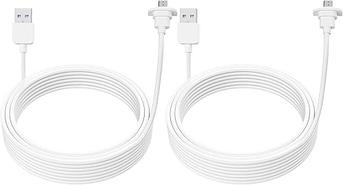 Eufy 2C/2C Pro Ladekabel, 9 m, wetterfestes USB-Kabel, für Eufy 2C/2C Pro Smart Sicherheitskamera (weiß) (2 Stück) - Cheap-Us