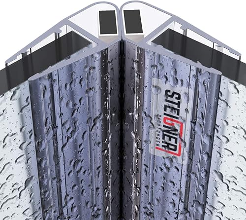 STEIGNER Magnetduschdichtung SET, 201cm, Glasstärke 6/7/ 8mm, Ersatzdichtung für 90 Grad Duschtür, UKM04, 2 Stück - Cheap-Us