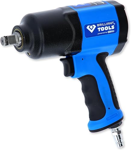 BRILLIANT TOOLS Schlagschrauber Druckluft 1/2' BT160100 1.450 Nm I Druckluft Schlagschrauber in 3-Stufen einstellbar I Hochleistungs-Doppel-Hammer-Schlagwerk - Cheap-Us