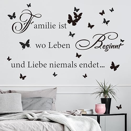 decalmile Wandtattoo Sprüche und Zitate Küche Leben Wandaufkleber Sprüche Schwarz Küche Wandsticker Schlafzimmer Wohnzimmer Esszimmer Wanddeko - Cheap-Us
