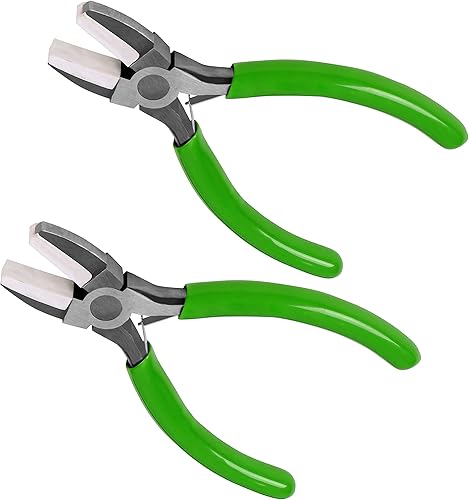 Belle Vous 2 Stk Nylonzange mit Kunststoffbacken - 13,5 cm - Zange für Schmuck mit Komfortgriff und Doppelblattfeder - Schmuck Zangen für Perlenstickerei, Drahtbiegen und -Schleifen - Cheap-Us