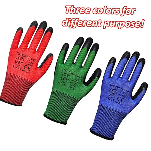 ATM A 3 Paare Mehrfarbig Männer und Frauen Gartenhandschuh Superior-Grip Arbeitshandschuh Multi für regelmäßigen BAU, Logistik, Lagerhaltung, Landschafts-und DIY Arbeiten. Size 8/ M - Cheap-Us