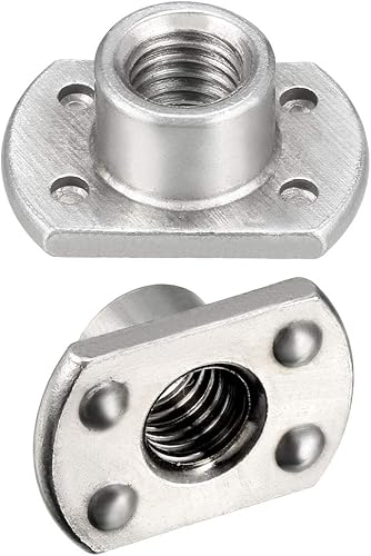 sourcing map 10Stk. Schweißmuttern M8 Registerkarte Basis UNC Kohlenstoffstahl Akkuschrauber 4 Projektion Silber - Cheap-Us