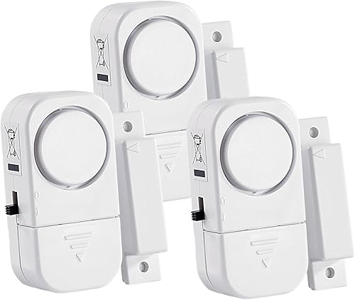 VisorTech Türalarm: 3er-Set Mini-Tür- und Fensteralarme, 95 db, 2 Jahre Batterielaufzeit (Fenster Alarmanlage, Mini Alarmanlage, Alarmanlagen Wohnmobil) - Cheap-Us