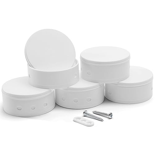 CusoTec Deckendose 5 Stück 70mm x 30mm Deckenbaldachin Abzweigbaldachin Abzweigdose Lampen Verteilerdose Baldachin, aus Kunststoff, Weiß (5) - Cheap-Us