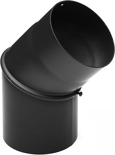 raik SH133-150-sw Raik Rauchrohrbogen/Ofenrohr 150mm - 0° - 45° ohne Reinigungsöffnung schwarz - Cheap-Us