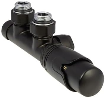 Multiblock Set für Heizkörpe - Hahnblock Ventil Anschlussarmatur inkl. Thermotstat - Weiß - Cheap-Us