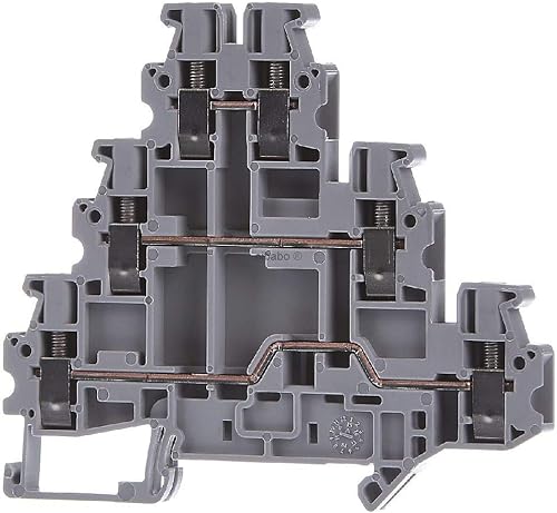Phoenix Contact UT 2,5-3L Mehrstufiger Anschlussblock mit Schraubanschluss, 6 Anzahl der Anschlüsse, AWG 26-12, 2.5mm² Nennquerschnitt, Grau, 1Stück - Cheap-Us
