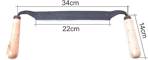 Aqbau® Zugmesser Für Holz Ziehmesser Gerade Wagnermesser Mit Holzheft 35cm Schäleisen Holz Metall - Cheap-Us