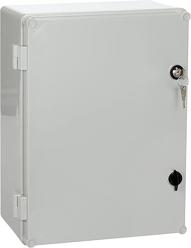 ELEKTRO-PLAST Schaltschrank mit Schloss UNI-1 Verteilerschrank 400x300x160 mm Industriegehäuse Leergehäuse Schaltkasten 43.1 IP65 5719, Grau - Cheap-Us