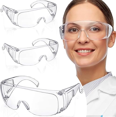 Nuyoah Schutzbrille Schutzbrillen Transparent Augenschutzbrille Sicherheitsbrille Kratzfeste Linsen Durchsichtigen Anti-Beschlag und Kratzbeständigen Gläsern Für Kinder und Erwachsene 5Stk - Cheap-Us