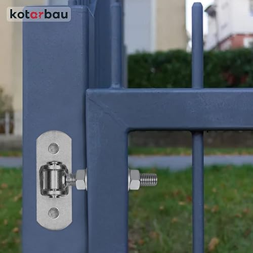 KOTARBAU® 2er Set Einstellbares Torscharnier M12 Die Perfekte Lösung für jede Toranlage Torangel Regulierbar Verzinkt - Cheap-Us