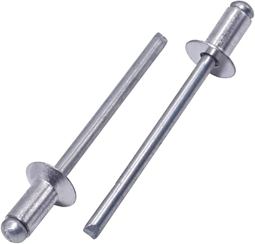 SKIR'CO (100 Stück) Senkkopf Aluminium Blindnieten 4,0 x 8 mm, Stahldorn, Popnieten - Cheap-Us