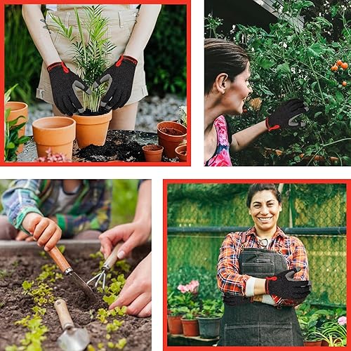 WESTWOOD FOX Leichte Arbeitshandschuhe, Herren Damen Multifunktionale Arbeitshandschuhe mit Handflächenschutz Gartenarbeit Bauarbeitshandschuhe Touchscreen Strapazierfähige (Schwarz, L) - Cheap-Us