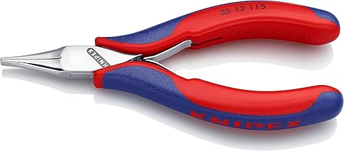 KNIPEX Elektronik-Greifzange mit durchgestecktem Gelenk mit Mehrkomponenten-Hüllen 115 mm 35 12 115 - Cheap-Us