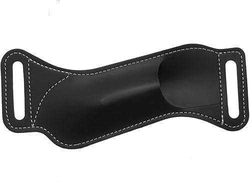 QUARKZMAN Leder Messerscheide für Gürtel 6,7' x 2,5' PU Leder Gürtelschlaufe horizontale Tragetasche für Klappmesser für Outdoor Klettern Camping Radfahren und Wandern, Schwarz - Cheap-Us