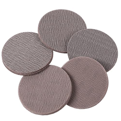 UPWOOD Schleifgitter 50 Stück 150mm Klett Klett Körnung 80 120 180 240 320, Zum staubfreien Schleifen von Karosserie, Holz, Metall, Kunststoff, Lack, Passt sich an alle 150 mm Schleifmaschinen - Cheap-Us