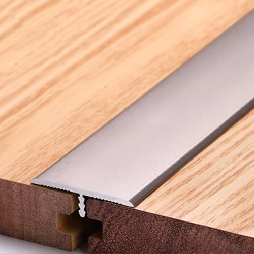 Übergangsprofil Türschwellenleiste 1m/1.1m/1.2m/1.3m/1.4m/1.6m/1.7m lang, Bodenübergangsleiste für Beton/Treppen/Indoor/Turnhalle, Reduziernut T-Formteil (Color : Gray1, Size : 170cm) - Cheap-Us