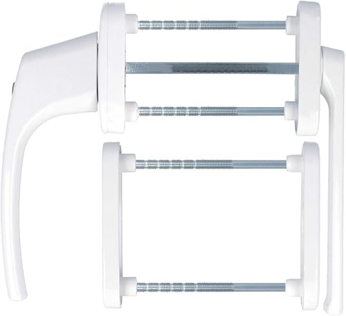 Alu Terrassentürgriff Balcony mit Flachgriff - abschließbar, Farbe:Weiß RAL 9016 - Cheap-Us