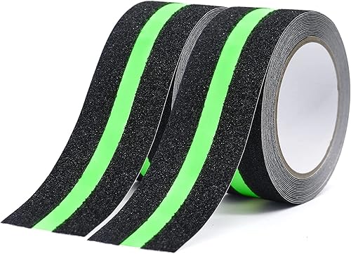 BOMEI PACK 2 Rollen Antirutschband Selbstklebend, im dunklen leuchten Sicherheit Klebeband, 5m * 50mm Anti-Rutsch-Klebeband Fluoreszierendes - Cheap-Us