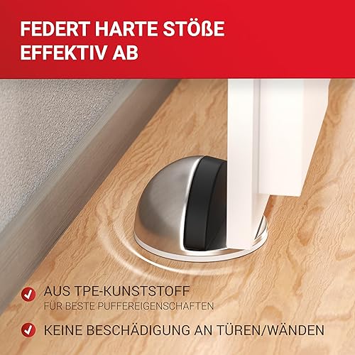 LouMaxx Türstopper Boden selbstklebend - 2er Set - Türstopper Boden ohne bohren - Türstopper zum Kleben - Türstopper selbstklebend Boden zum Schutz von Wänden und Möbeln - Cheap-Us