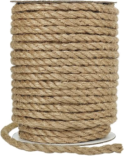 Vivifying Hanfseil, 30m 8mm Juteseil, Schwere Seil für Handwerk, Floristik, DIY, Dekoration, Bündel, Kratzbaum, Bündelung (Braun) - Cheap-Us