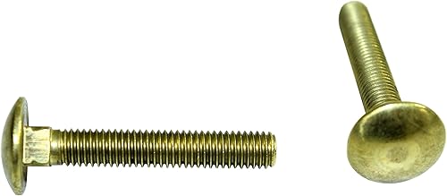 SN-TEC Massiv Messing Schlossschrauben/Flachrundkopfschrauben/Schloßschrauben M8 x 70mm ähnlich DIN603 (10 Stück) - Cheap-Us