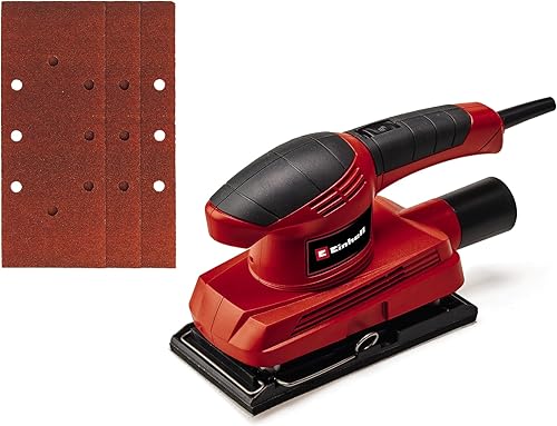 Einhell Schwingschleifer TC-OS 1520 (150 W, 23000 min-1 Schwingzahl, Kletthaftung u. Klemmvorrichtung, Staubabsaugadapter, inkl. 3x Schleifpapier P120) - Cheap-Us