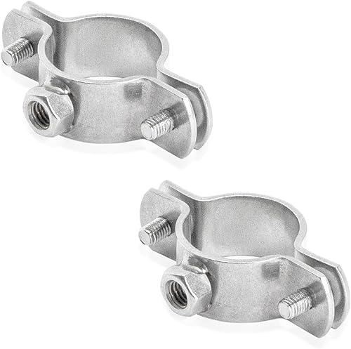 PRIOstahl® Rohrschellen aus Edelstahl V2A f. Stockschrauben - Rohrhalter Rohrbefestigung Rohr (1' Zoll, 30-37mm, 2 Stück) - Cheap-Us