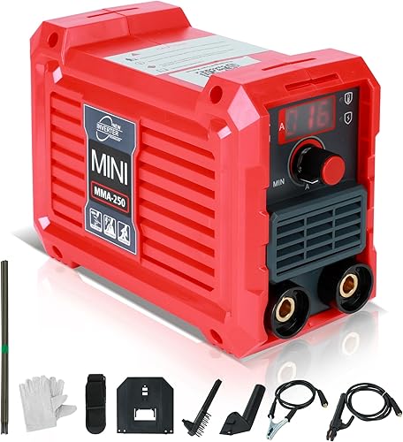 ARC Inverter Schweissgerät, MMA Elektroden Schweißgerät, 20 Bis 200A Fülldraht Schweißgerät, Schutzgasschweißgerät, Digitalanzeige, Kompakt & Leicht, 14-Teilig, mit Draht, 210x105x165mm - Cheap-Us