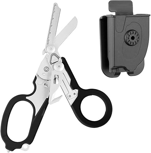 AVCXEC Raptor Response Notfallschere, Rettungsschere, Rettungsdienst Schere Raptor mit Holster, Gurtschneider, Glasbrecher, Multifunktionsschere Rettungsdienst Notfallschere für Rettungskräfte - Cheap-Us