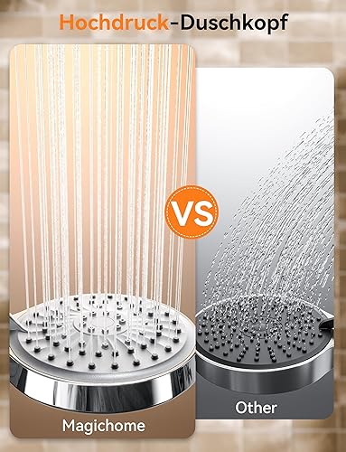 Magichome Duschkopf mit Schlauch 59' Hochdruck Duschkopf 5 Strahlarten Handbrause Duschkopf Wassersparend Duschkopf Groß Sparduschkopf - Cheap-Us