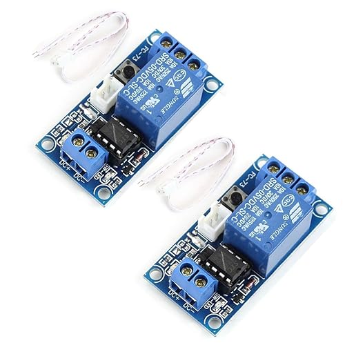 Hailege 2pcs 5V 1 Kanal selbstverriegelndes bistabiles Ein-Knopf-Start/Stopp-Relaismodul-Relais-Schalter für MCU-Steuerung - Cheap-Us