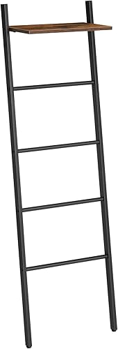HOOBRO Handtuchleiter, Leiterregal mit 5 Ebenen, Handtuchständer, Stabile Kleiderständer, platzsparend, Industriestil, für Wohnzimmer, Schlafzimmer, Badezimmer EBF73CJ01G1 - Cheap-Us