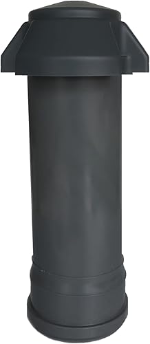 Drainagelüfter/Dachlüfter mit Muffenrohr passend für alle HT- und KG-Rohre, Dachentlüftung, Abluft, PVC, DN 70, DN 75, DN 100, DN 110, Gummidichtung (DN 100 / DN 110) - Cheap-Us
